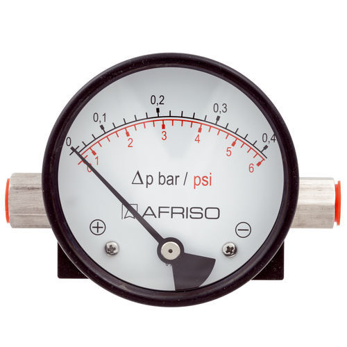 Manometro differenziale - MAG80Dif D312 - AFRISO-EURO-INDEX - con quadrante / in acciaio inossidabile / compatto