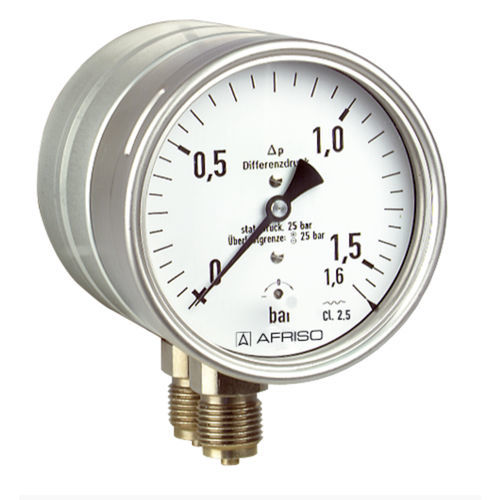 Manometro differenziale - MF100Dif D401 - AFRISO-EURO-INDEX - con quadrante / in ottone / in alluminio