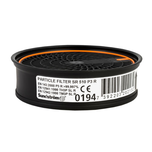 Filtro antiparticolato - SR 510 - Sundström Safety AB - per maschera respiratoria / in polipropilene