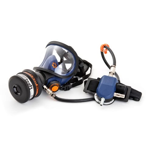 Maschera di protezione alimentata in aria - SR 200 series - Sundström Safety AB - a pieno facciale / industriale / bifiltro