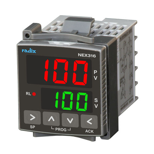 Controllore PID a 2 ingressi analogici - NEX316 - Radix Electrosystems Pvt Ltd - a 3 cifre / da montare su pannello / compatto