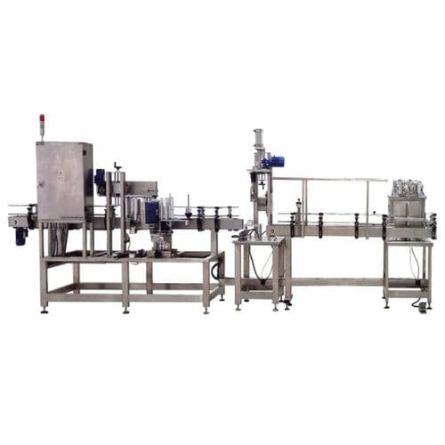Linea di riempimento automatica - CMS industrie - semiautomatica / per bottiglie in vetro / per bottiglie PET