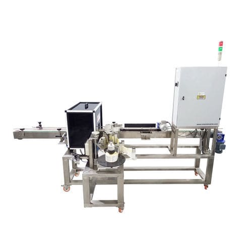 Etichettatrice automatica - CMS industrie - per vasetti / per vasetti / per applicazione sulla parte superiore del prodotto