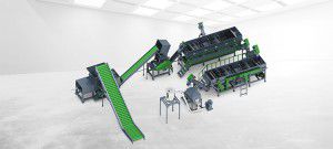 Linea di lavaggio mediante rotazione / agitazione - PE series - Zhangjiagang City Grace Machinery Co., Ltd - a secco / automatica / per l'industria del riciclaggio