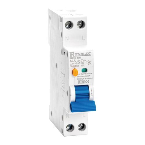Interruttore automatico con azionamento a molla - RNR1-40E-RCCB - WENZHOU RENA ELECTRIC CO.,LTD - della corrente residua / a bassa tensione / modulare