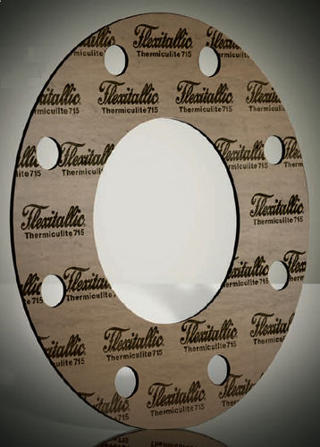 Foglio di guarnizione in grafite - Thermiculite 715 - Flexitallic - con flangia / per alte temperature