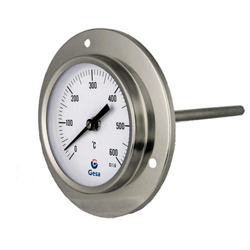 Termometro bimetallico - D41D series - GESA TERMOMETROS - con quadrante / con flangia / in acciaio inossidabile