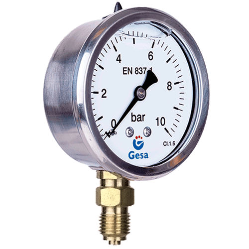 Manometro relativo - M0301 series  - GESA TERMOMETROS - con quadrante / filettato / con flangia