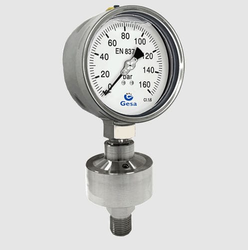 Manometro con quadrante - M0306S103 series - GESA TERMOMETROS - BSP 1/4 / BSP 1/2 / in acciaio inossidabile