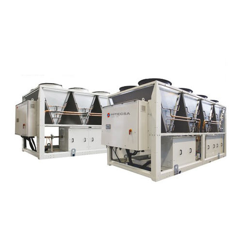 Raffreddatore d'acqua - EQSA - HIPLUS AIRE ACONDICIONADO S.L. - con compressore a vite / a condensatore d'aria / raffreddatore di gas
