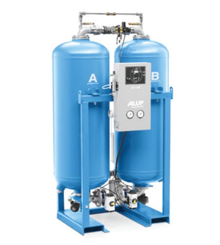 Essiccatore per aria compressa ad adsorbimento a rigenerazione con calore di compressione - AD  - Alup Kompressoren - monostadio