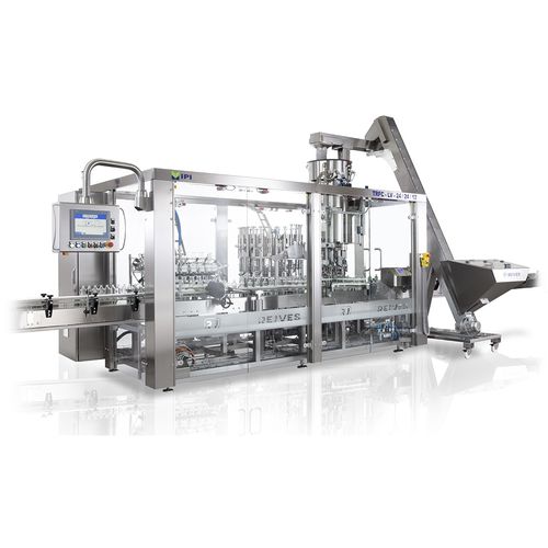 Sciacquatrice riempitrice chiuditrice rotativa - BSO/24-RR-NW/24-PF/12 - Rejves Machinery S.r.l - per prodotti cosmetici / per liquidi viscosi / per bottiglie