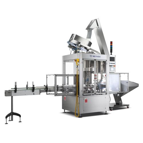 Tappatrice avvitatrice rotativa - MRT-TA/540-4/ST - Rejves Machinery S.r.l - a scatto / flessibile / controllata da PLC