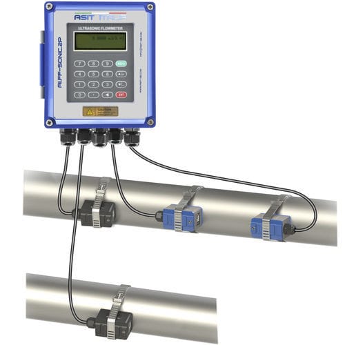 Misuratore di portata a ultrasuoni per tempo di transito - AI.FFSonic.2P - ASIT ITALIA - ad ultrasuoni / per liquidi / DN80 - 3"