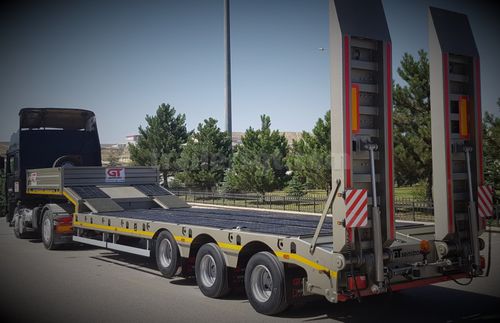 Semirimorchio a pianale - Gt Semi Trailers - extra ribassato / a 3 assi / trainato