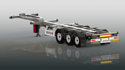Semirimorchio a pianale - Gt Semi Trailers - per contenitore / a 3 assi / trainato