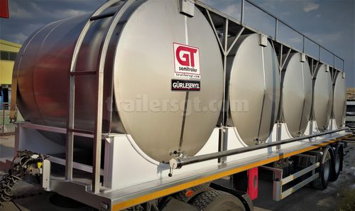 Semirimorchio per cisterna - Gt Semi Trailers - per latte / a 2 assi / trainato