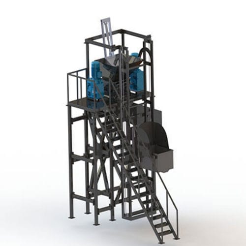 Trituratore a 2 alberi - V series - vertisa - per rifiuti / carta / di pneumatici