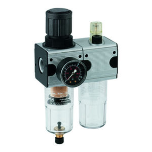 Filtro Regolatore Lubrificatore (FRL) 3/8 BSPP Per Aria Compressa - Con Manometro E Scarico Automatico - Foto 4