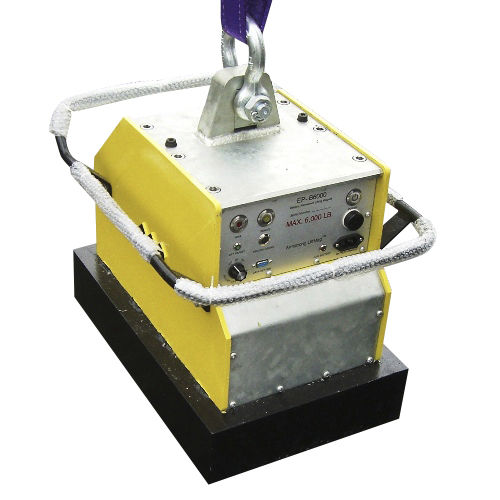 Magnete di sollevamento elettropermanente a commutazione elettrica - EPB-6000 - Armstrong Magnetics Inc. - per carico ferroso piatto o cilindrico / compatto / a batteria
