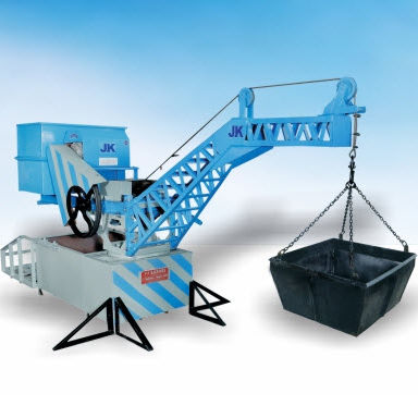 Gru fissa - JKMINI series - Safari Construction Equipments Private Limited - con braccio impennabile / per facciate di edifici / di sollevamento