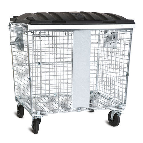 Cassonetto in metallo - 1002036 - EUROPE METAL FIL - per scarti industriali / con coperchio / 4 ruote