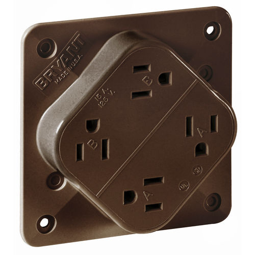Presa elettrica a muro - 1254B - Bryant - 2 poli / industriale