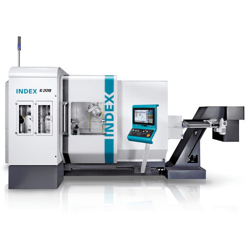 Centro di tornitura-fresatura CNC - G200.3/ G220 - INDEX FRANCE - orizzontale / 5 assi / a mandrino