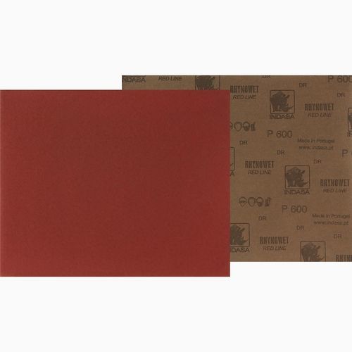 Abrasiva in ossido di almluminio - RHYNOWET RED LINE - INDASA - di carta / resina / larga