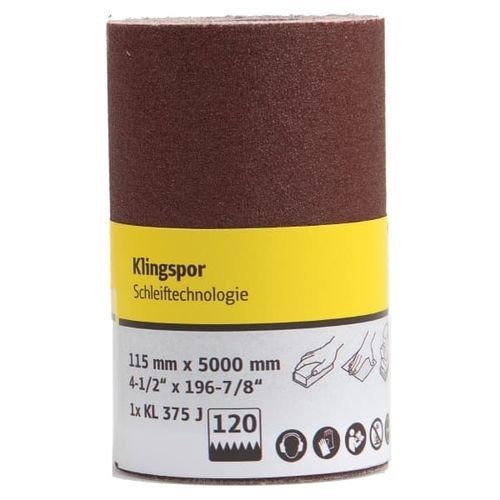 Rotolo abrasivo in ossido di almluminio - KL 375 J - KLINGSPOR - in cotone / resina / cilindrico