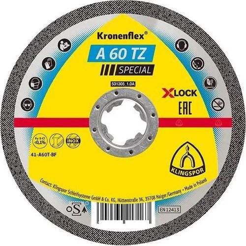 Disco da taglio per metallo - A60TZ X-Lock - KLINGSPOR - per lamiere / per metalli non ferrosi / per acciaio inossidabile