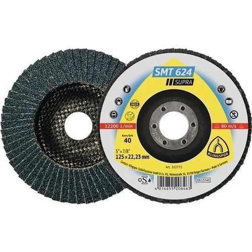 Disco a lamelle di finitura - SMT 624 Supra - KLINGSPOR - per acciaio inossidabile / lucidatrice