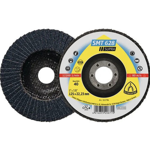 Disco a lamelle in ossido di zirconio - SMT 628 Supra - KLINGSPOR - per acciaio inossidabile / di finitura