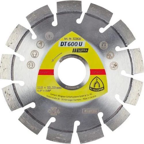 Disco da taglio per pietra - DT600U - KLINGSPOR - per calcestruzzo / per ceramica / per granito