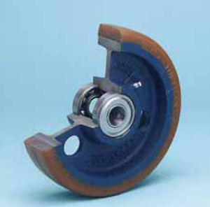 Ruota con fascia - PG series - WICKE - rivestita con vernice poliuretanica / in ghisa / per carichi pesanti