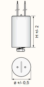 Condensatore a pellicola - MFE 250 series - COMAR CONDENSATORI - cilindrico / di illuminazione