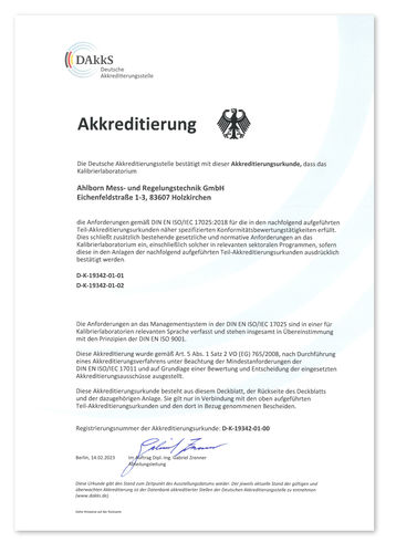 Sistema di calibratura di punto di rugiada - Ahlborn Mess- und Regelungstechnik GmbH - di umidità relativa / di pressione / di temperatura