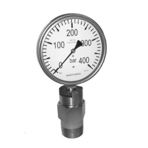 Manometro con quadrante - BDT15 - Badotherm Group - in acciaio inossidabile / a tubo Bourdon / per olio