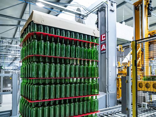 Depallettizzatore per insufflazione - AUTEFA SOLUTIONS - per bottiglie di vetro / per movimentazione