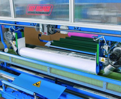 Avvolgitrice fasciapallet orizzontale - EASYROLLPACK - LA MECCANICA - automatica / per rotoli di stoffa / con trasportatore