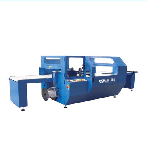 Macchina di confezionamento automatica - P500 - MAGETRON - con tunnel di retrazione / per l'industria tessile / con trasportatore