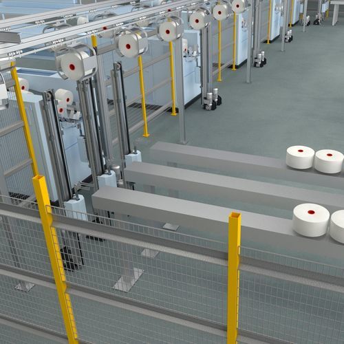 Sistema di trasporto di bobine completamente automatico - SAURER SCHLAFHORST