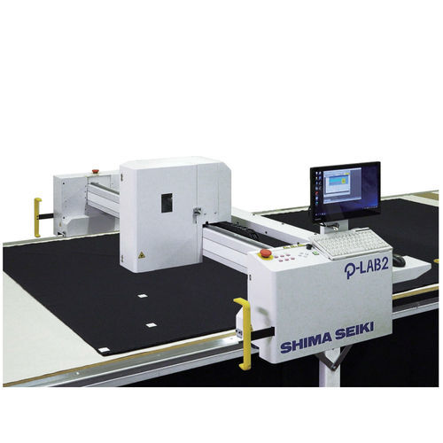 Macchina di etichettatura controllata da PLC - P-LAB2 - SHIMA SEIKI - per macchine da taglio tessili / per l'industria tessile