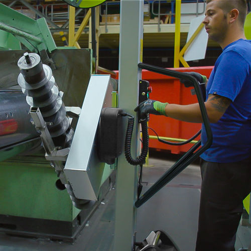 Mini carrello elevatore stacker elettrico - PRO100ES - TAWI - a timone con guida da terra / per movimentazione / per sollevamento