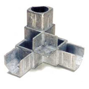 Connettore per tubi rotondo - AS330-25-0 - AROSIO F.LLI SRL - d'angolo / quadrato / in alluminio