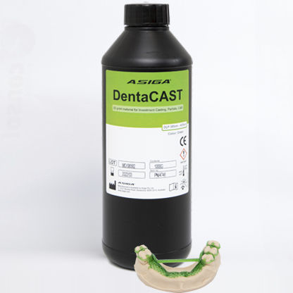 Resina per stampante 3D polimerica - DentaCAST - ASIGA - verde / odontoiatrica