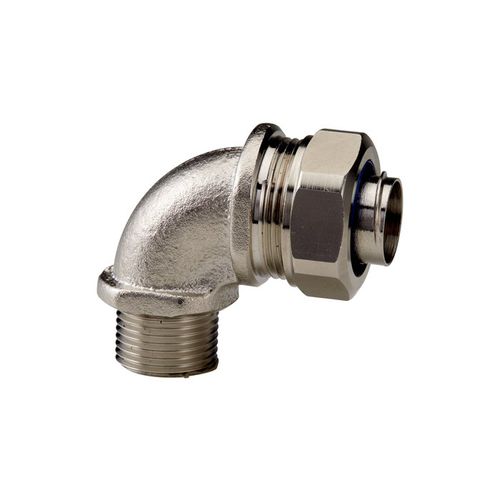 Raccordo idraulico - SILVYN® LCW-M series - U.I. Lapp GmbH - ad avvitamento / gomito a 90° / in ottone nichelato