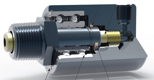 Giunto rotante per aria - RU009 - Rotary Systems, Inc. - per olio / per vuoto / a 2 passaggi