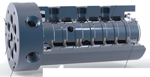 Giunto rotante per aria - RU020 - Rotary Systems, Inc. - per vuoto / a 6 passaggi / idraulico