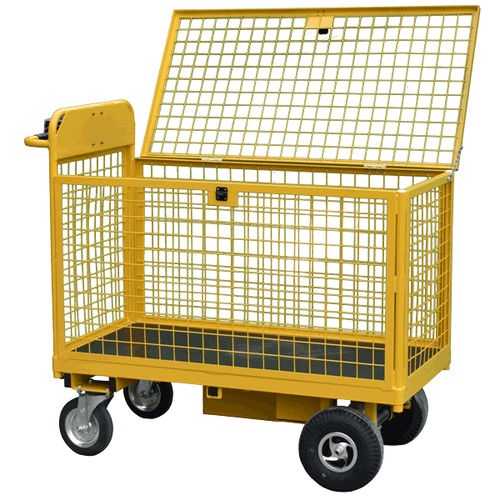 Carrello da trasporto - HI-POW-FSC-1260 - Handle-iT Ltd - in acciaio / con rete galvanizzata / elettrico
